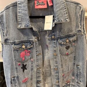 Forever 21 Women's Blue Denim Jacket with Embellishments